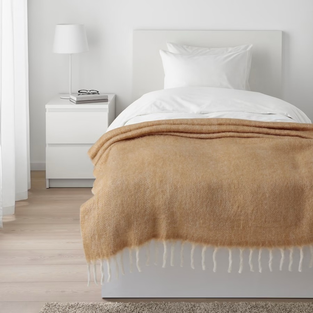 IKEA Yellow Throw/Blanket 51x67 "